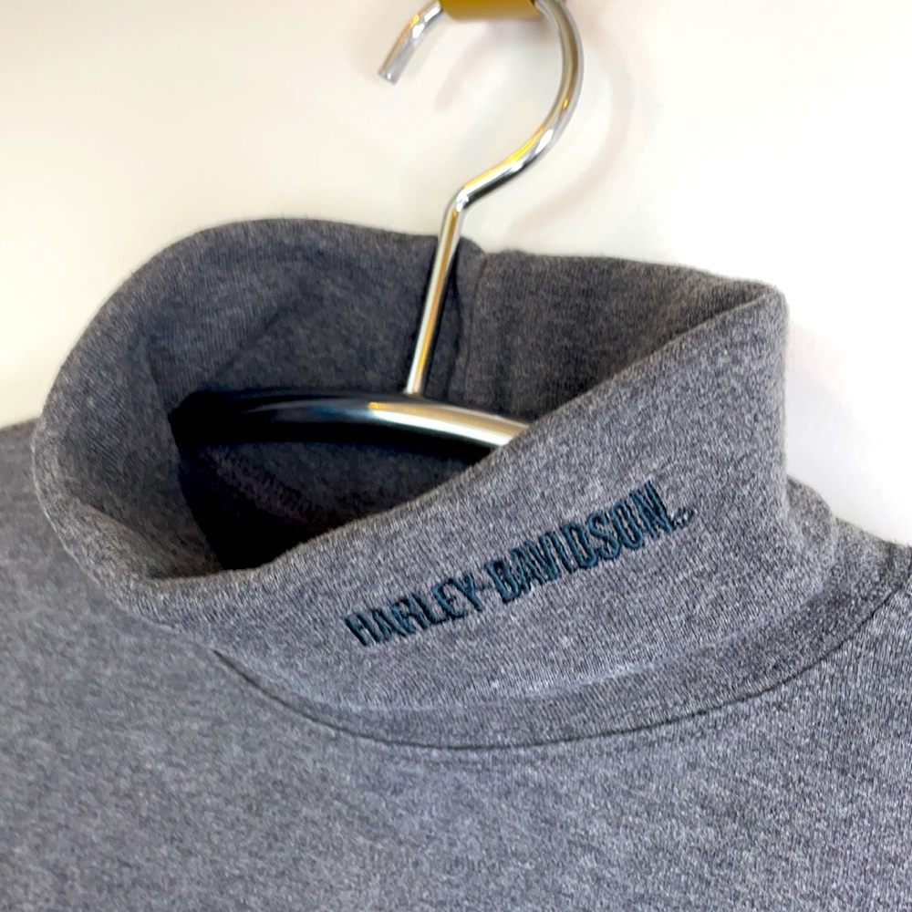 HARLEY DAVIDSON | Women’s Gray Turtleneck Pullover Sweatshirt Size Medium.​